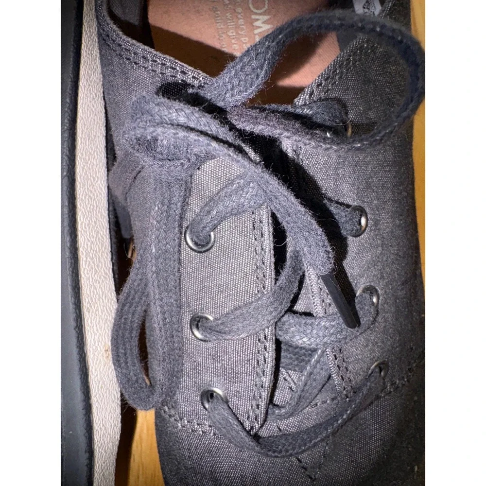 TOMS Payton Canvas Sneakers‎ Men’s 9.5 Dark Gray Lace Up Casual Shoes